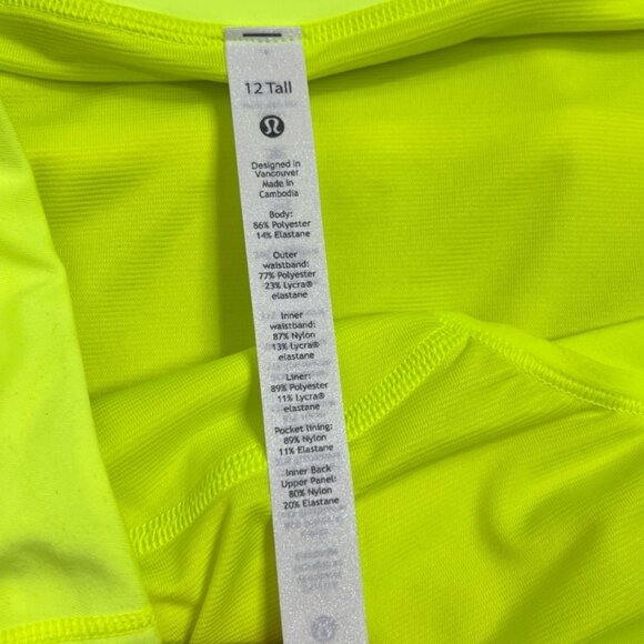 Lululemon NWT Speed Up Mid-Rise Short 4" Highlight Yellow - Picture 7 of 9